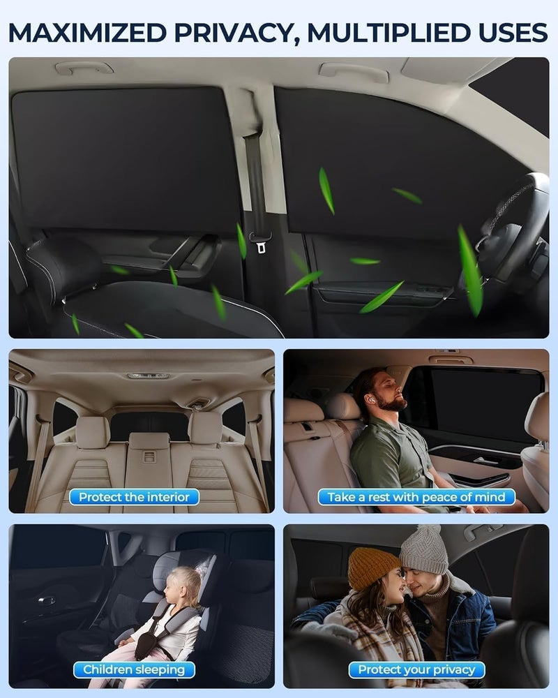 JASVIC for BMW X5 2014-2018 Car Window Shades, 10pcs Privacy Sun Shade Set for Front Windshield Side and Rear Windows, Full Window Covers Keeps Vehicle Cool for Camping Napping - Image 5